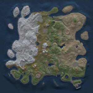 Thumbnail Rust Map: Procedural Map, Size: 4000, Seed: 49702855, 15 Monuments