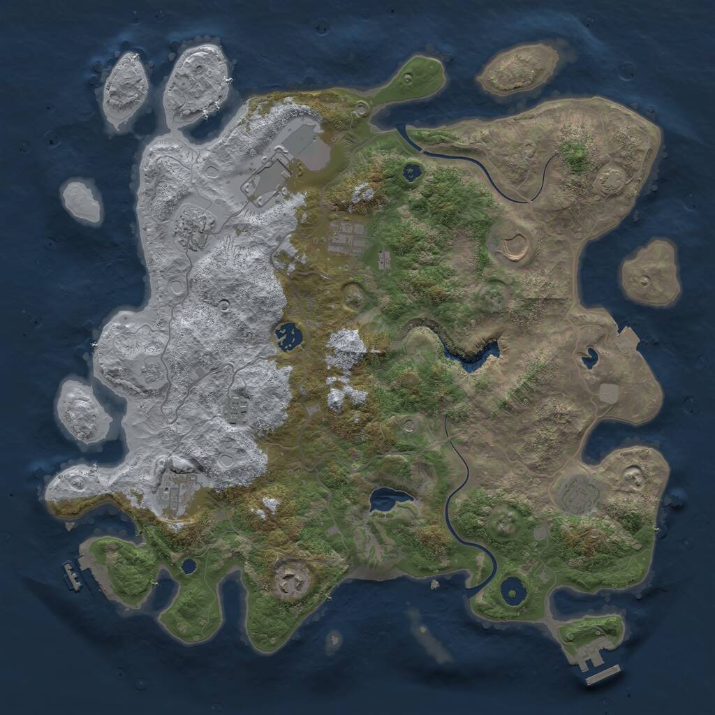 Rust Map: Procedural Map, Size: 4000, Seed: 49702855, 15 Monuments