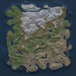 Thumbnail Rust Map: Procedural Map, Size: 4500, Seed: 403081934, 17 Monuments