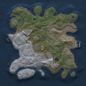 Thumbnail Rust Map: Procedural Map, Size: 3500, Seed: 569366462, 11 Monuments