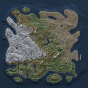 Thumbnail Rust Map: Procedural Map, Size: 4000, Seed: 1136381957, 15 Monuments