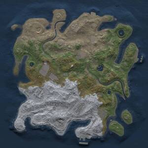 Thumbnail Rust Map: Procedural Map, Size: 3500, Seed: 818767772, 14 Monuments