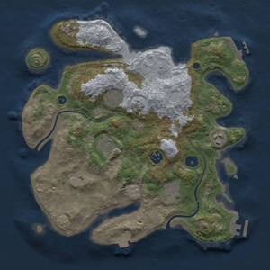 Thumbnail Rust Map: Procedural Map, Size: 3300, Seed: 1978146172, 12 Monuments