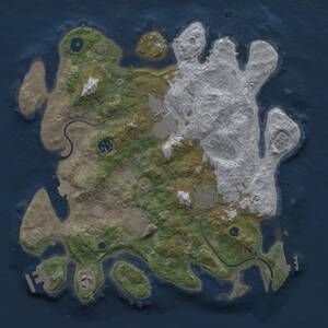 Thumbnail Rust Map: Procedural Map, Size: 3500, Seed: 537792146, 13 Monuments