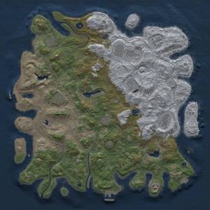 Thumbnail Rust Map: Procedural Map, Size: 4500, Seed: 844078415, 16 Monuments