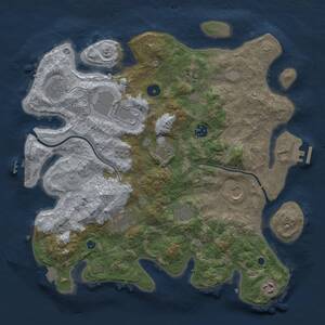 Thumbnail Rust Map: Procedural Map, Size: 3800, Seed: 1528261511, 15 Monuments