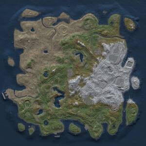 Thumbnail Rust Map: Procedural Map, Size: 4500, Seed: 531575, 16 Monuments