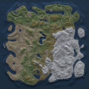 Thumbnail Rust Map: Procedural Map, Size: 4500, Seed: 353734280, 15 Monuments