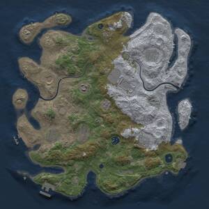 Thumbnail Rust Map: Procedural Map, Size: 3750, Seed: 22425584, 16 Monuments