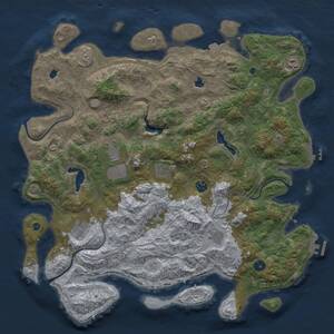 Thumbnail Rust Map: Procedural Map, Size: 4500, Seed: 54581071, 13 Monuments