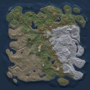 Thumbnail Rust Map: Procedural Map, Size: 4500, Seed: 122937, 15 Monuments