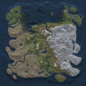 Thumbnail Rust Map: Procedural Map, Size: 4500, Seed: 122937, 17 Monuments