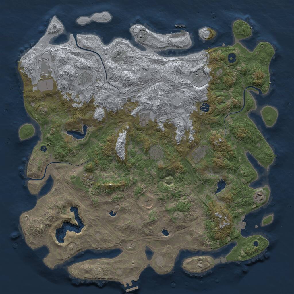 Rust Map: Procedural Map, Size: 4750, Seed: 203, 17 Monuments