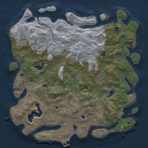 Thumbnail Rust Map: Procedural Map, Size: 4750, Seed: 203, 17 Monuments