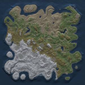 Thumbnail Rust Map: Procedural Map, Size: 4500, Seed: 373167338, 15 Monuments