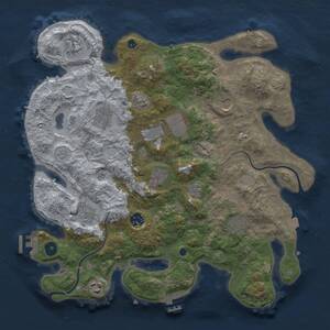 Thumbnail Rust Map: Procedural Map, Size: 3750, Seed: 1018565142, 16 Monuments