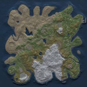 Thumbnail Rust Map: Procedural Map, Size: 4000, Seed: 75902336, 16 Monuments