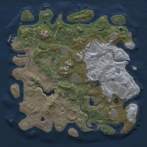 Thumbnail Rust Map: Procedural Map, Size: 4250, Seed: 28622, 17 Monuments