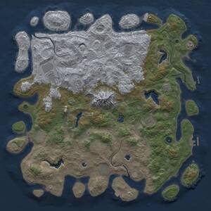 Thumbnail Rust Map: Procedural Map, Size: 5000, Seed: 1254079748, 16 Monuments