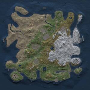 Thumbnail Rust Map: Procedural Map, Size: 3500, Seed: 1156507617, 14 Monuments