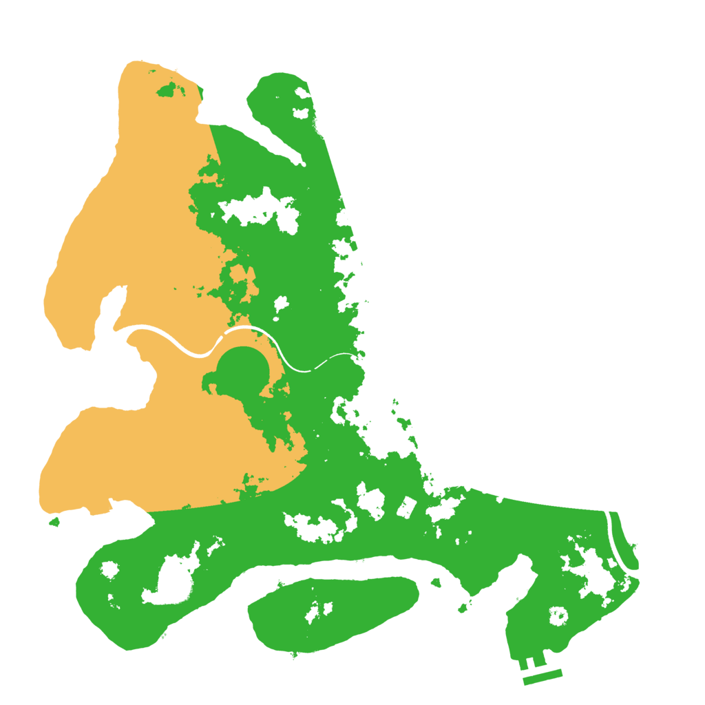 Biome Rust Map: Procedural Map, Size: 3600, Seed: 990313