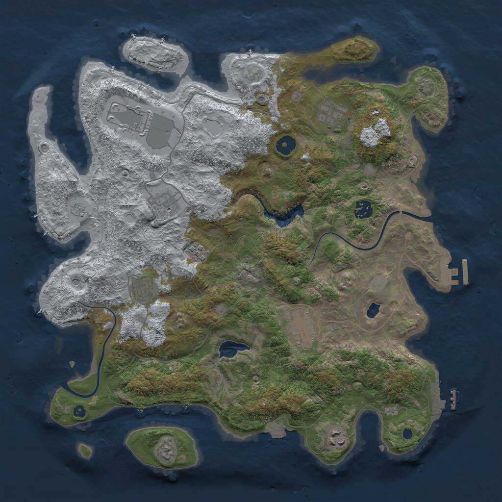 Rust Map: Procedural Map, Size: 4000, Seed: 1146406756, 14 Monuments