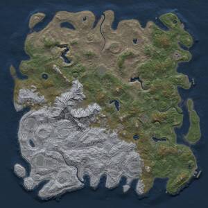 Thumbnail Rust Map: Procedural Map, Size: 5500, Seed: 601853772, 17 Monuments