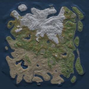 Thumbnail Rust Map: Procedural Map, Size: 4500, Seed: 92824685, 15 Monuments