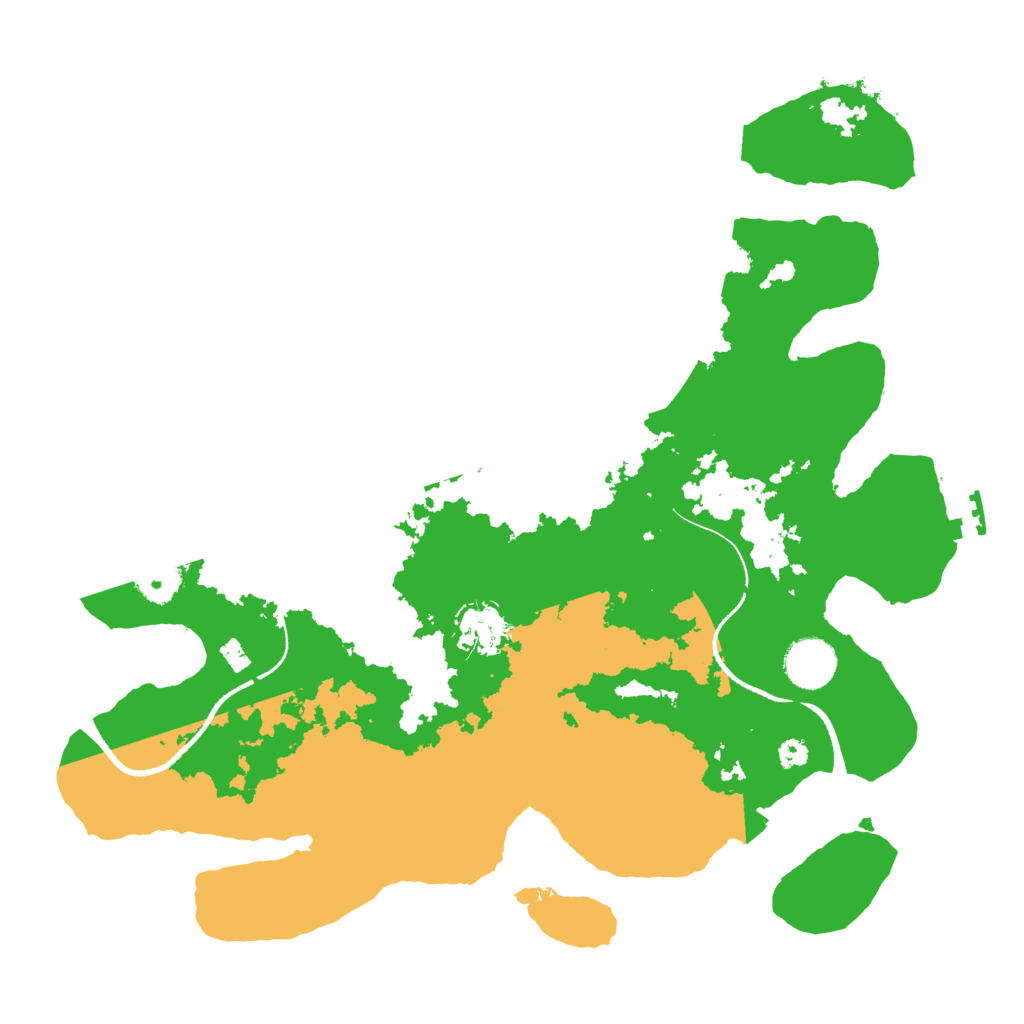 Biome Rust Map: Procedural Map, Size: 3500, Seed: 69955