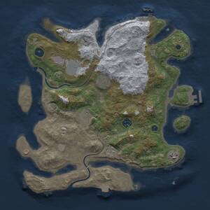 Thumbnail Rust Map: Procedural Map, Size: 3500, Seed: 828556490, 12 Monuments