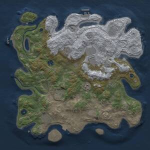 Thumbnail Rust Map: Procedural Map, Size: 3850, Seed: 61809802, 15 Monuments