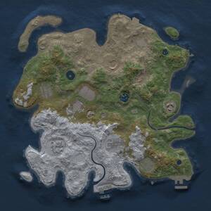 Thumbnail Rust Map: Procedural Map, Size: 3500, Seed: 2041057972, 14 Monuments