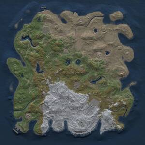 Thumbnail Rust Map: Procedural Map, Size: 4500, Seed: 1645432307, 17 Monuments