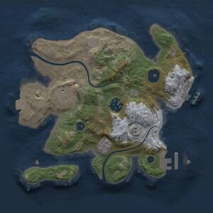 Thumbnail Rust Map: Procedural Map, Size: 2500, Seed: 99775, 6 Monuments