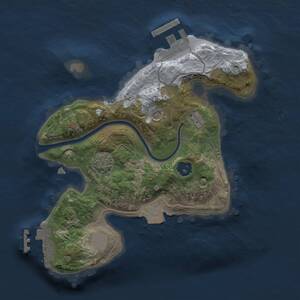 Thumbnail Rust Map: Procedural Map, Size: 2000, Seed: 981331026, 5 Monuments