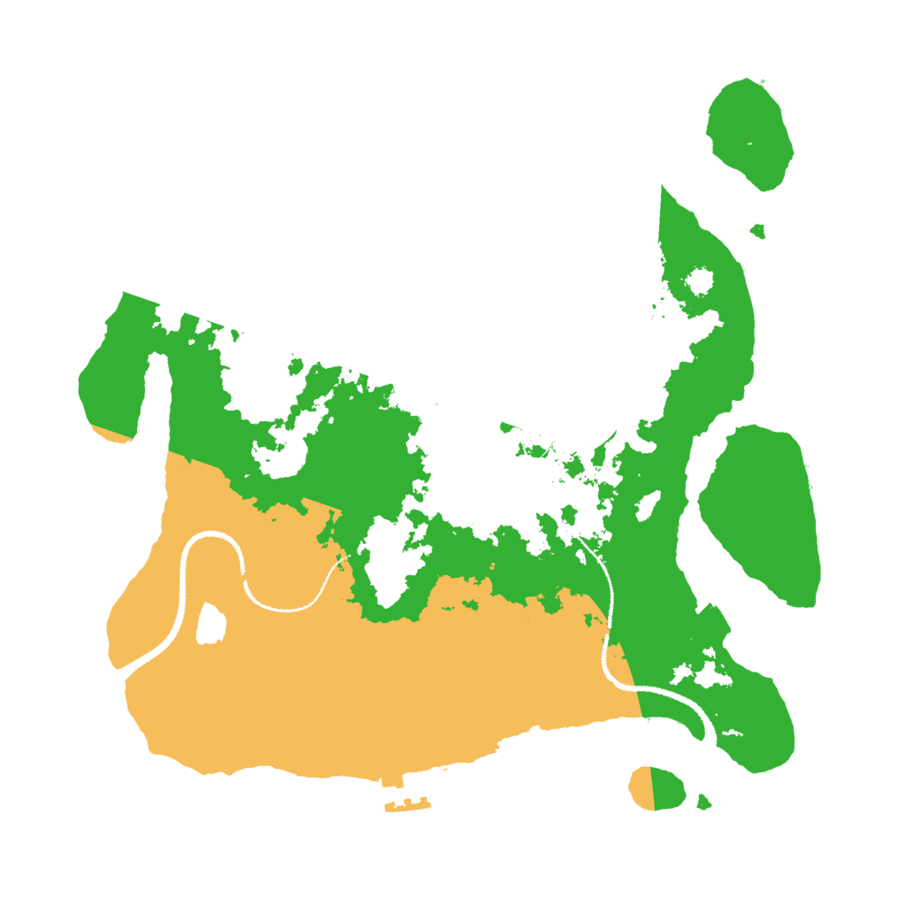 Biome Rust Map: Procedural Map, Size: 3000, Seed: 64869