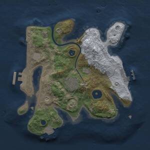 Thumbnail Rust Map: Procedural Map, Size: 2400, Seed: 1082337669, 5 Monuments