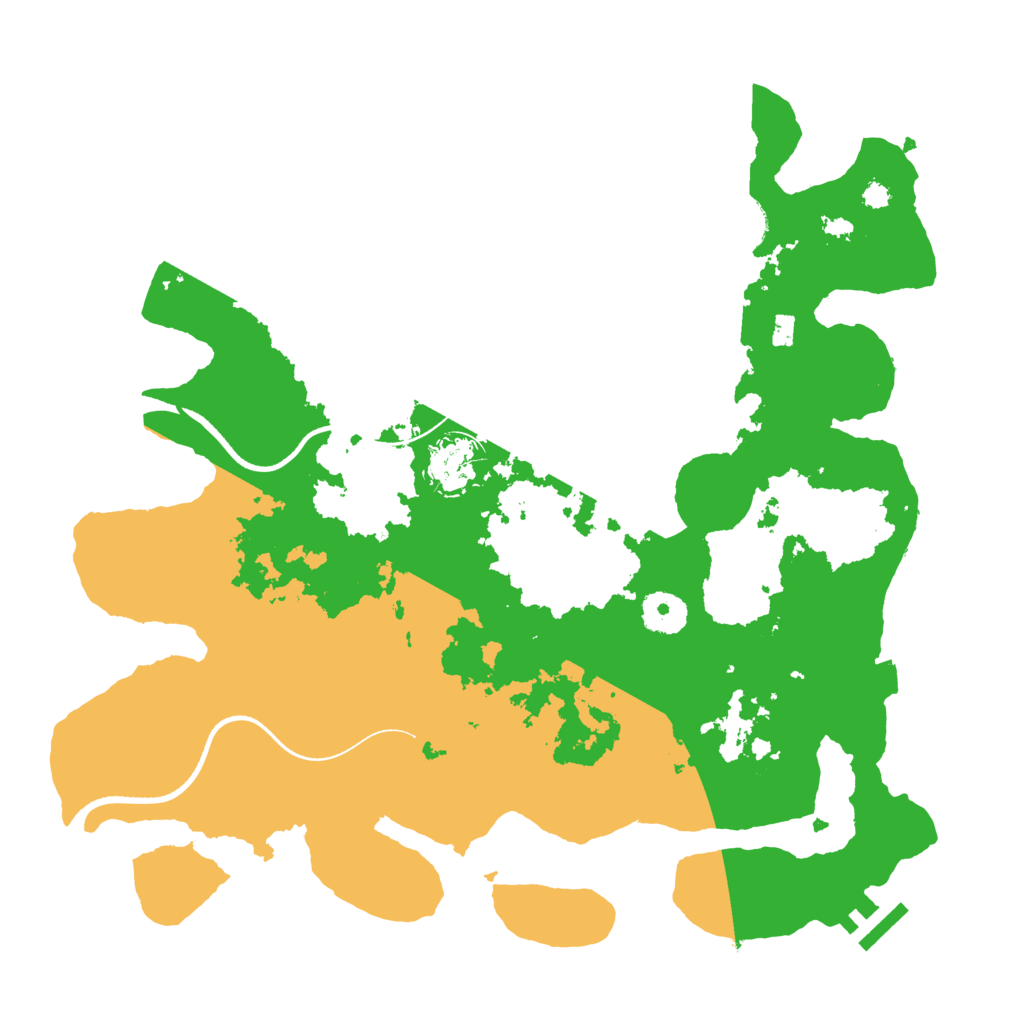 Biome Rust Map: Procedural Map, Size: 3500, Seed: 45455