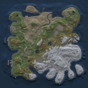 Thumbnail Rust Map: Procedural Map, Size: 3500, Seed: 817772170, 13 Monuments