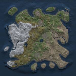 Thumbnail Rust Map: Procedural Map, Size: 3250, Seed: 978378813, 12 Monuments