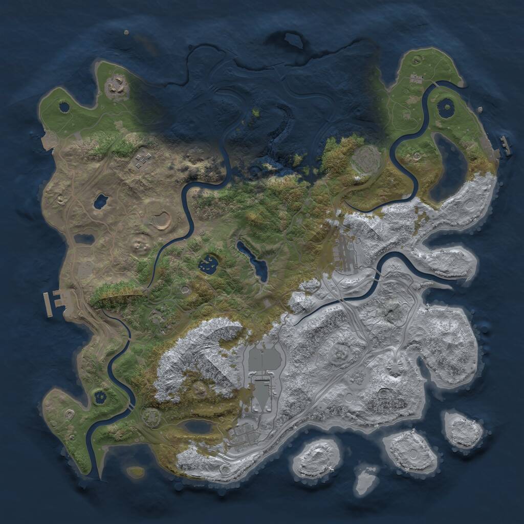 Rust Map: Procedural Map, Size: 4250, Seed: 400099, 15 Monuments