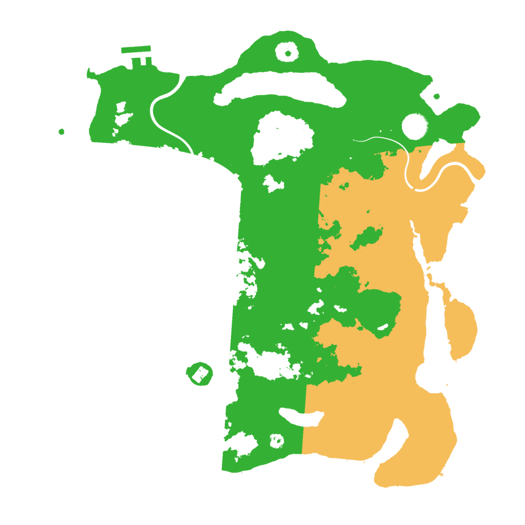 Biome Rust Map: Procedural Map, Size: 3600, Seed: 1158
