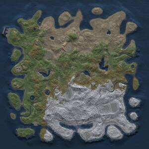 Thumbnail Rust Map: Procedural Map, Size: 4500, Seed: 186904123, 12 Monuments