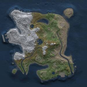 Thumbnail Rust Map: Procedural Map, Size: 2400, Seed: 241025, 5 Monuments