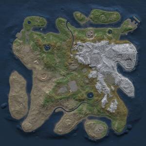 Thumbnail Rust Map: Procedural Map, Size: 3500, Seed: 392438958, 12 Monuments