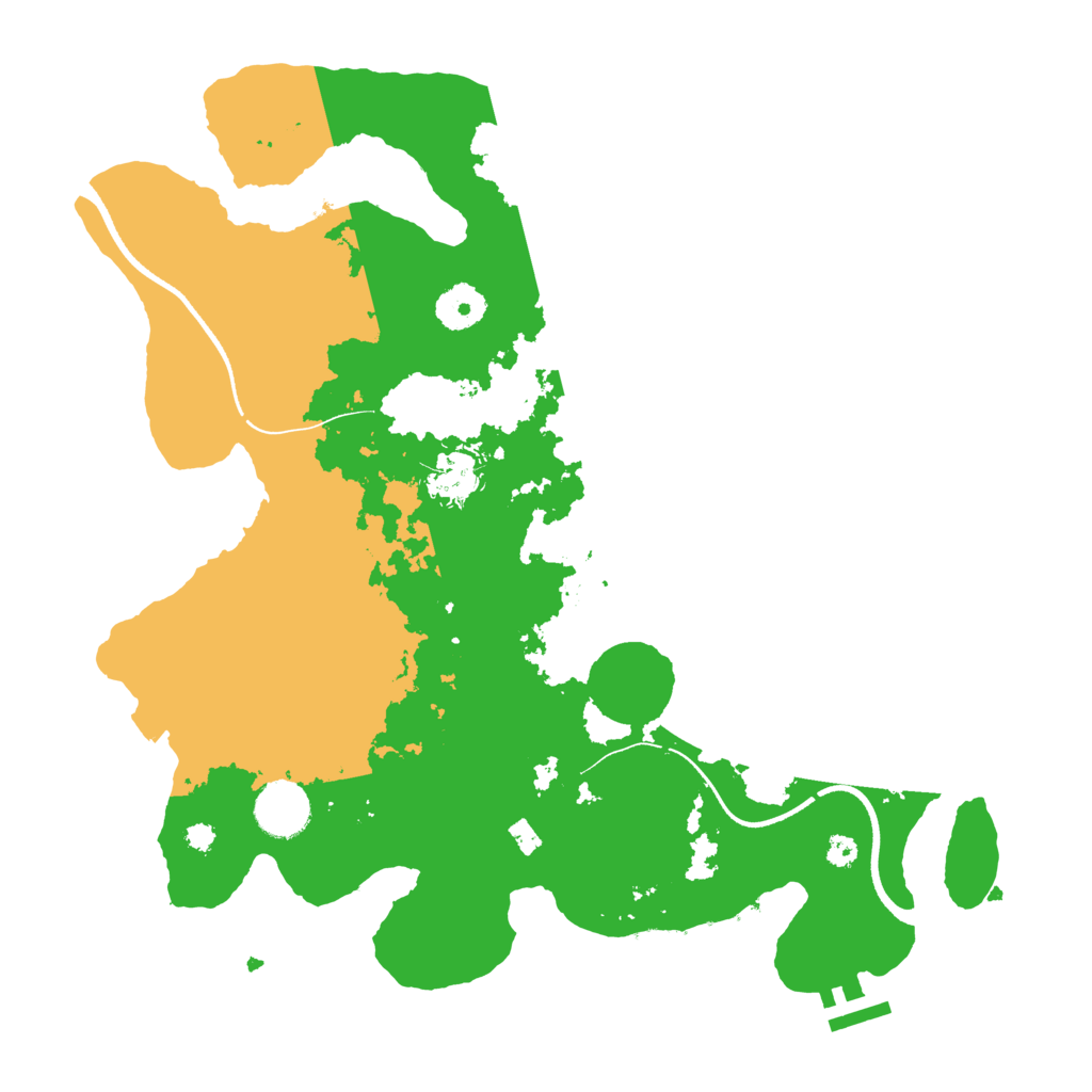 Biome Rust Map: Procedural Map, Size: 3500, Seed: 535055673