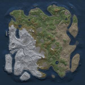 Thumbnail Rust Map: Procedural Map, Size: 3800, Seed: 148313229, 15 Monuments