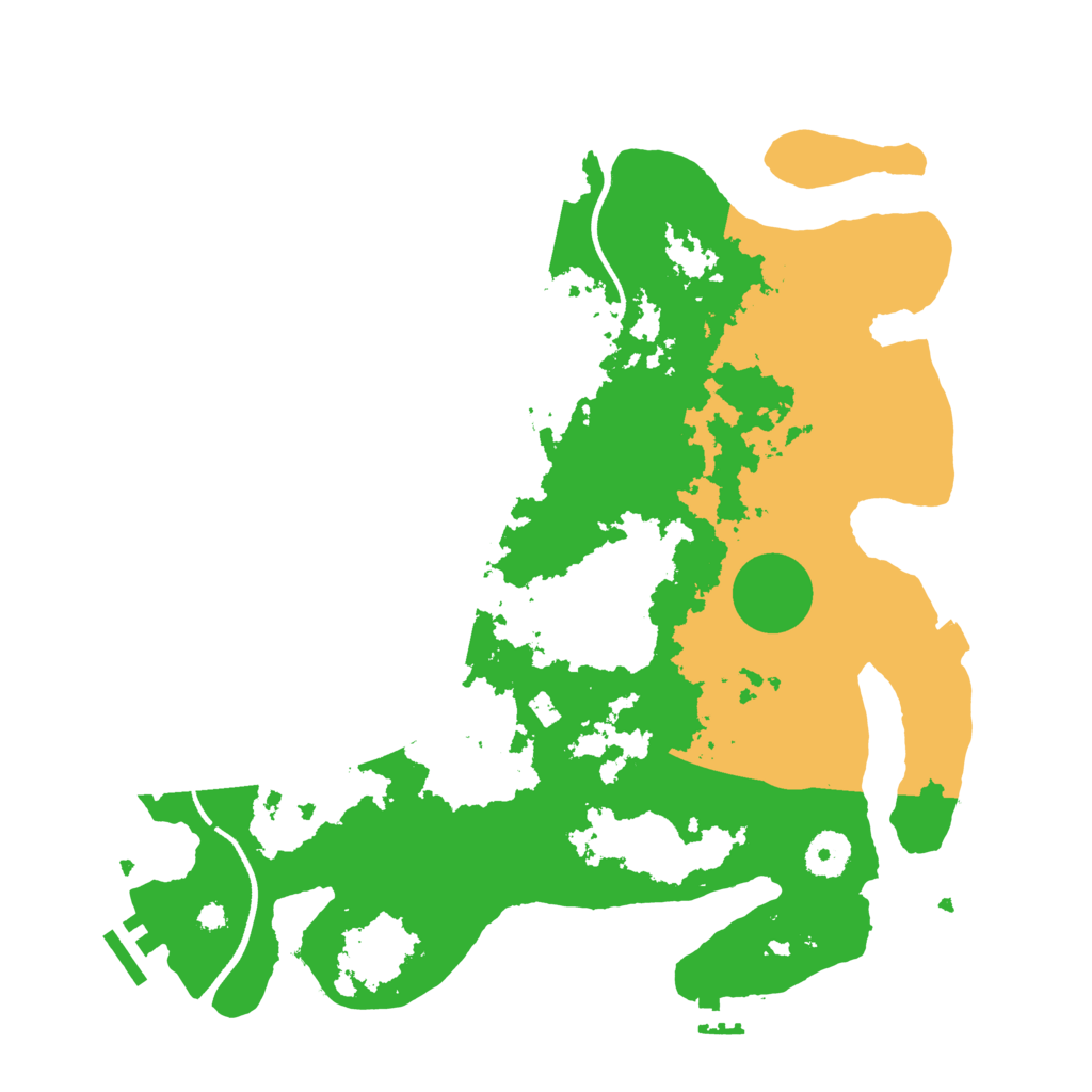 Biome Rust Map: Procedural Map, Size: 3600, Seed: 540436103