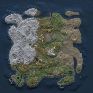 Thumbnail Rust Map: Procedural Map, Size: 3600, Seed: 540436103, 13 Monuments