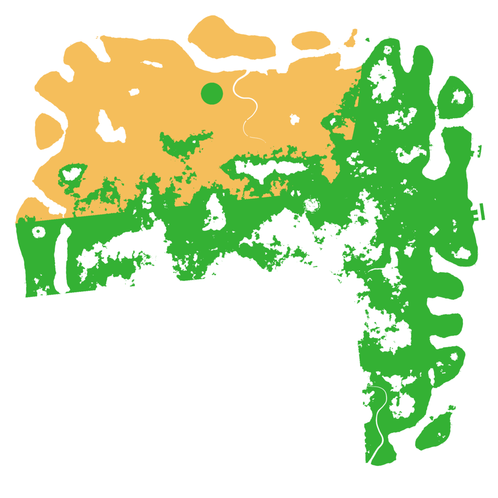 Biome Rust Map: Procedural Map, Size: 6000, Seed: 58684